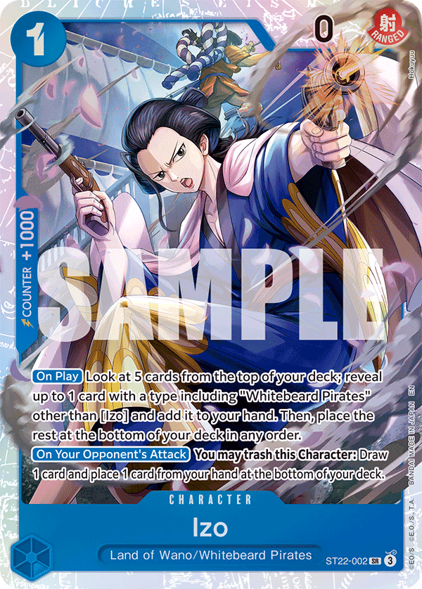 Izo One Piece card (ST22-002, Starter Deck 22: Ace & Newgate)