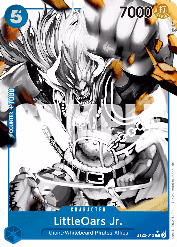 LittleOars Jr. (Parallel) One Piece card (ST22-013, Starter Deck 22: Ace & Newgate)