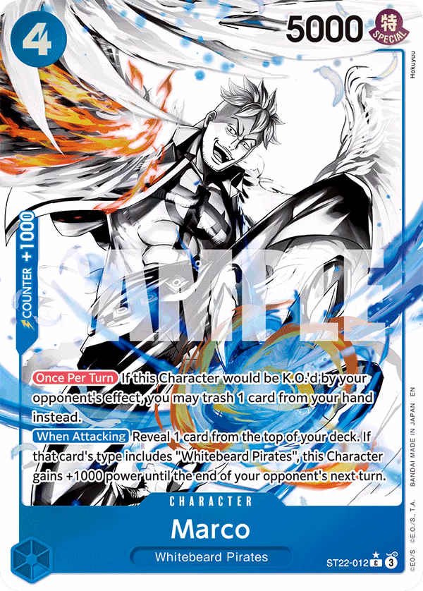 Marco (Parallel) One Piece card (ST22-012, Starter Deck 22: Ace & Newgate)
