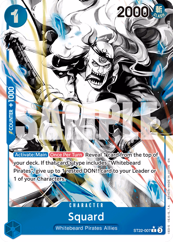 Squard (Parallel) One Piece card (ST22-007, Starter Deck 22: Ace & Newgate)