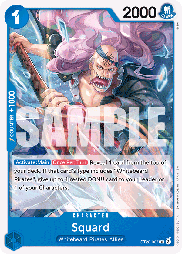 Squard One Piece card (ST22-007, Starter Deck 22: Ace & Newgate)