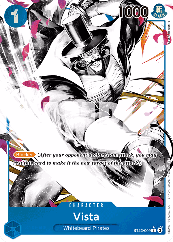 Vista (Parallel) One Piece card (ST22-009, Starter Deck 22: Ace & Newgate)