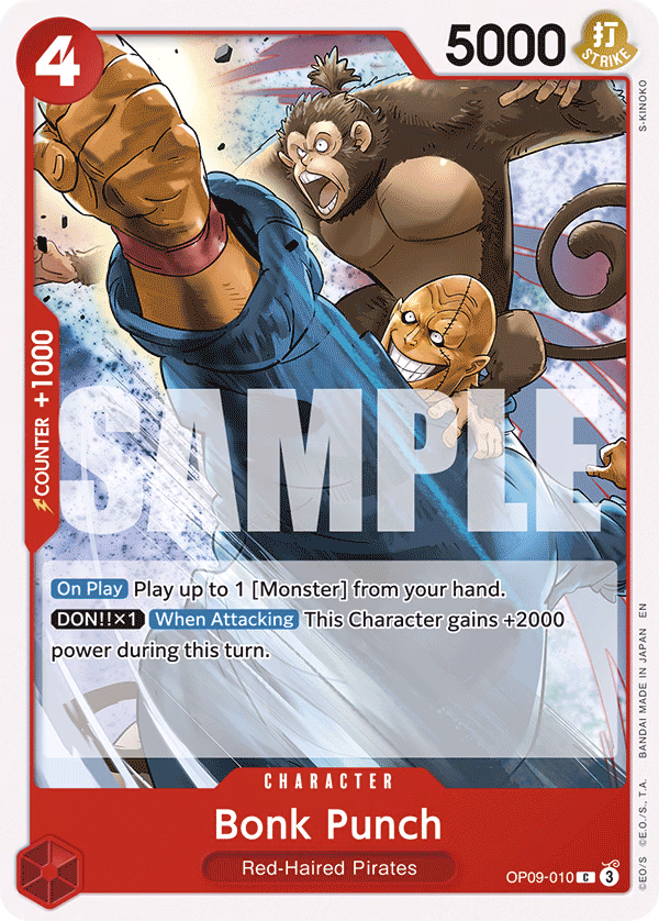 Bonk Punch (Reprint) One Piece card (OP09-010, Starter Deck 23: RED Shanks)