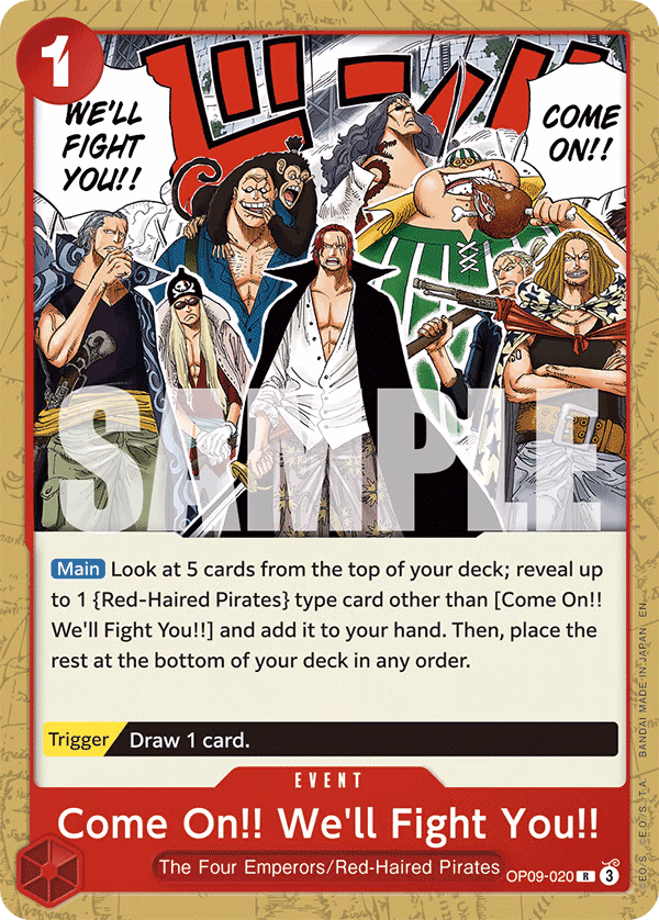 Come On!! We'll Fight You!! (Reprint) One Piece card (OP09-020, Starter Deck 23: RED Shanks)