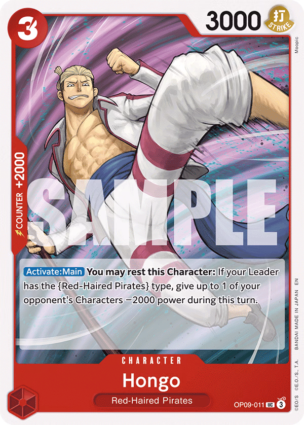 Hongo (Reprint) One Piece card (OP09-011, Starter Deck 23: RED Shanks)