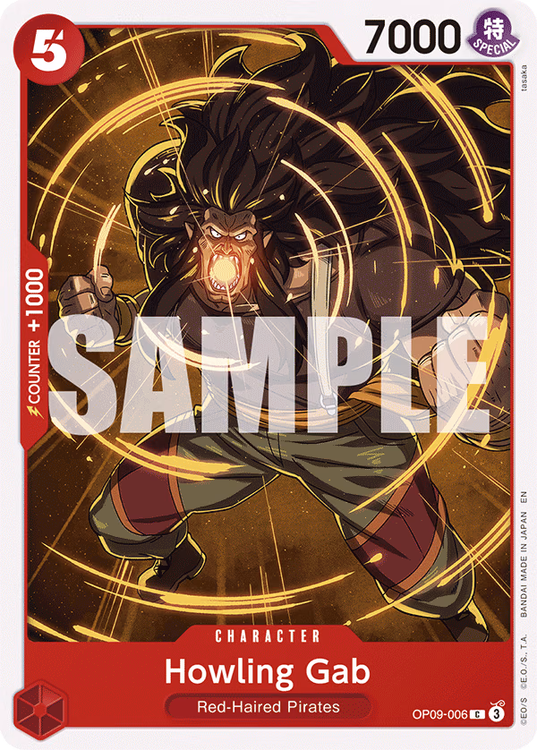Howling Gab (Reprint) One Piece card (OP09-006, Starter Deck 23: RED Shanks)