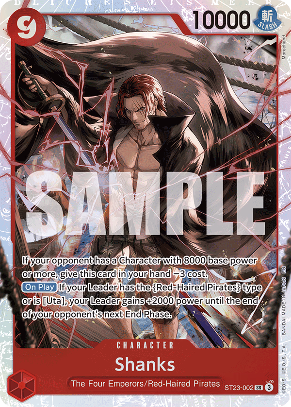 Shanks One Piece card (ST23-002, Starter Deck 23: RED Shanks)