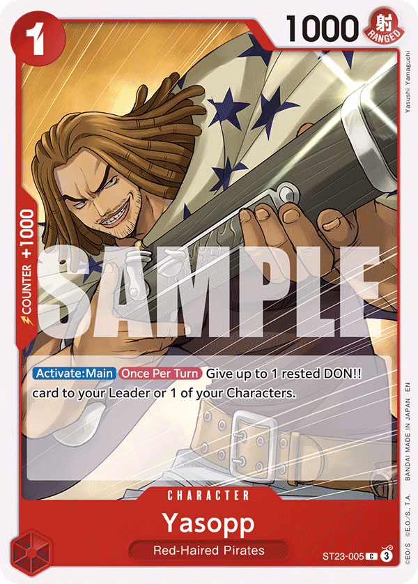 Yasopp One Piece card (ST23-005, Starter Deck 23: RED Shanks)