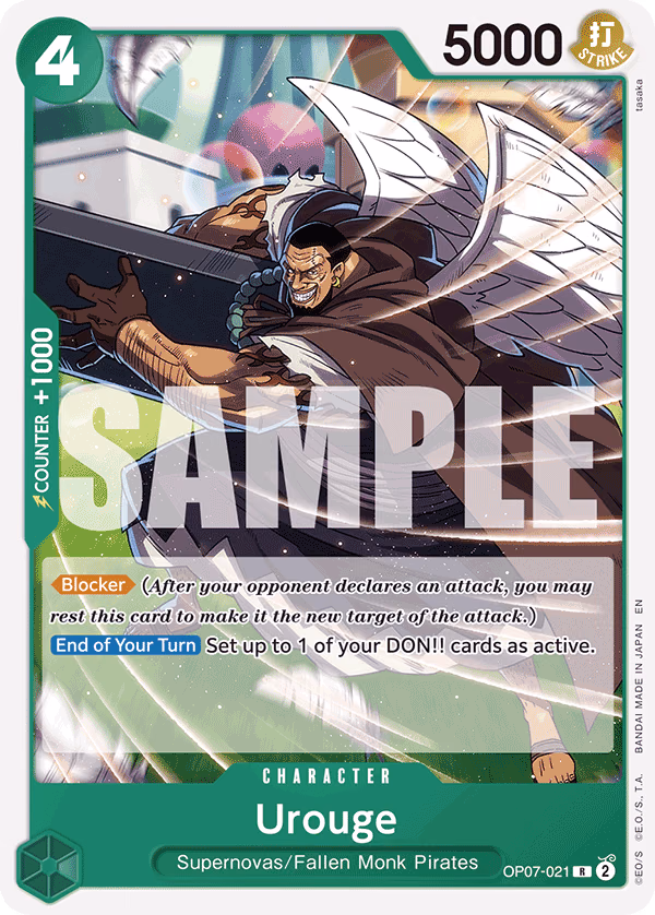 Urouge (Reprint) One Piece card (OP07-021, Starter Deck 24: GREEN Jewelry Bonney)