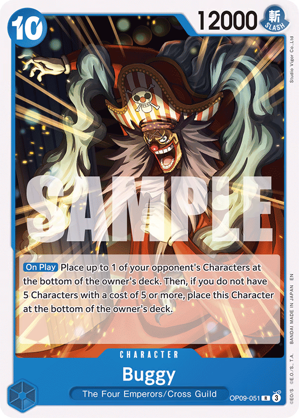 Buggy (Reprint) One Piece card (OP09-051, Starter Deck 25: BLUE Buggy)