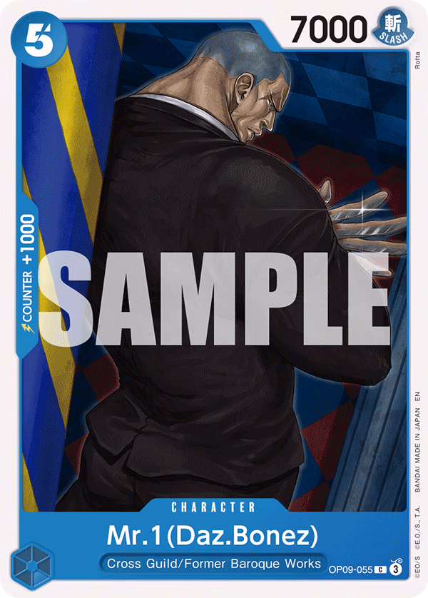 Mr.1(Daz.Bonez) (Reprint) One Piece card (OP09-055, Starter Deck 25: BLUE Buggy)