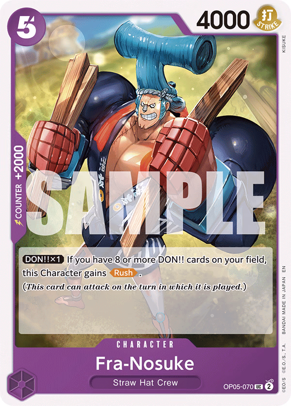 Fra-Nosuke (Reprint) One Piece card (OP05-070, Starter Deck 26: PURPLE/BLACK Monkey.D.Luffy)