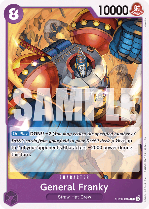 General Franky One Piece card (ST26-004, Starter Deck 26: PURPLE/BLACK Monkey.D.Luffy)