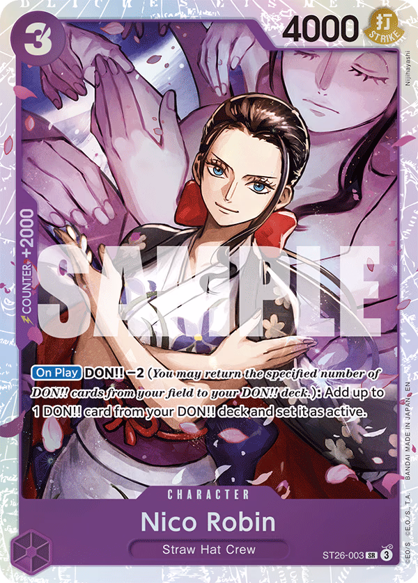 Nico Robin One Piece card (ST26-003, Starter Deck 26: PURPLE/BLACK Monkey.D.Luffy)