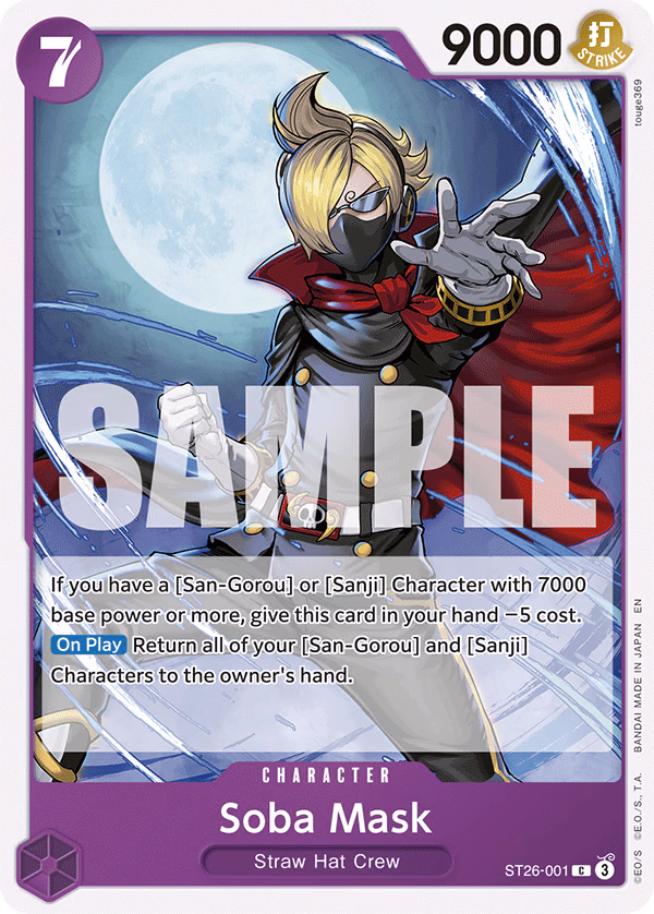 Soba Mask One Piece card (ST26-001, Starter Deck 26: PURPLE/BLACK Monkey.D.Luffy)
