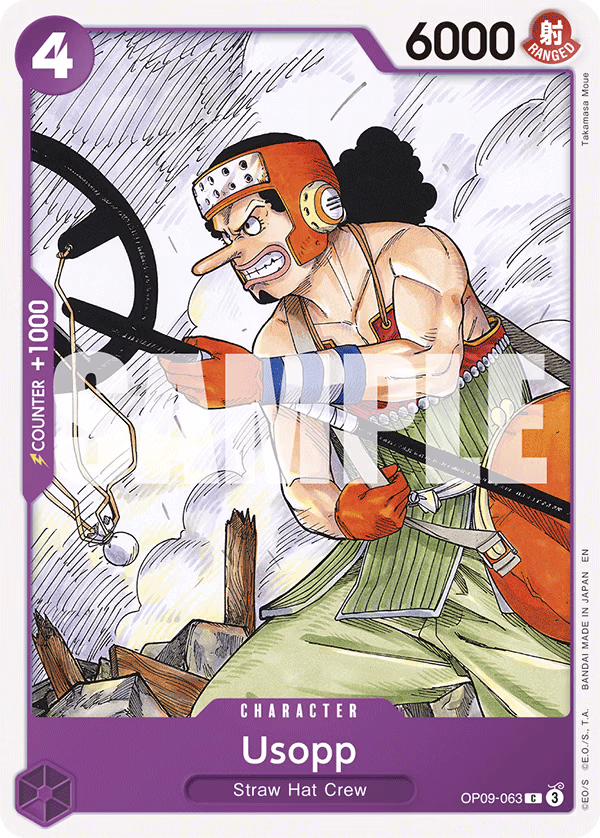 Usopp (Reprint) One Piece card (OP09-063, Starter Deck 26: PURPLE/BLACK Monkey.D.Luffy)