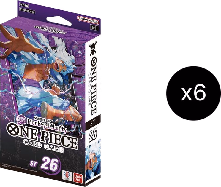 One Piece Starter Deck 26: PURPLE/BLACK Monkey.D.Luffy Display