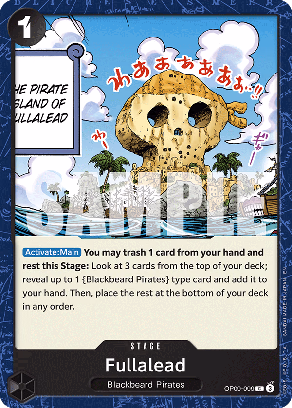 Fullalead (Reprint) One Piece card (OP09-099, Starter Deck 27: BLACK Marshall.D.Teach)