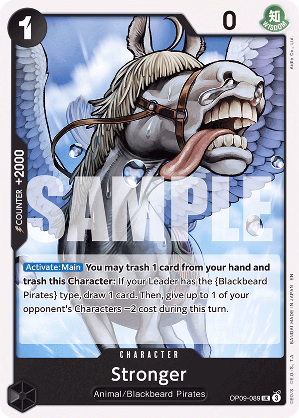 Stronger (Reprint) One Piece card (OP09-089, Starter Deck 27: BLACK Marshall.D.Teach)