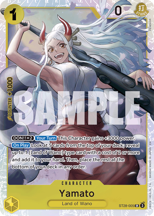 Yamato One Piece card (ST28-005, Starter Deck 28: GREEN/YELLOW Yamato)