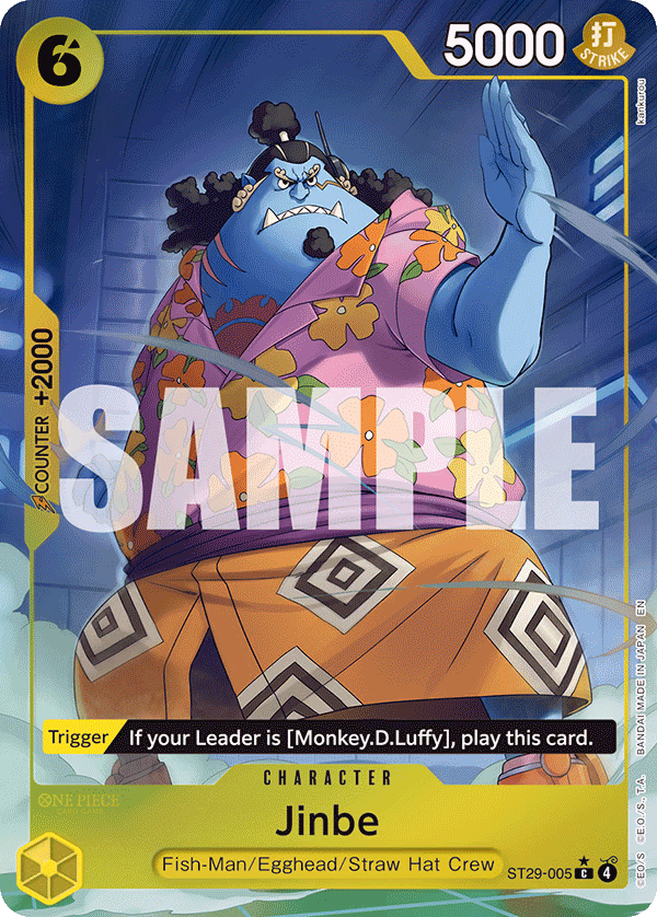 Jinbe (Full Art) One Piece card (ST29-005, Starter Deck 29: Egghead)