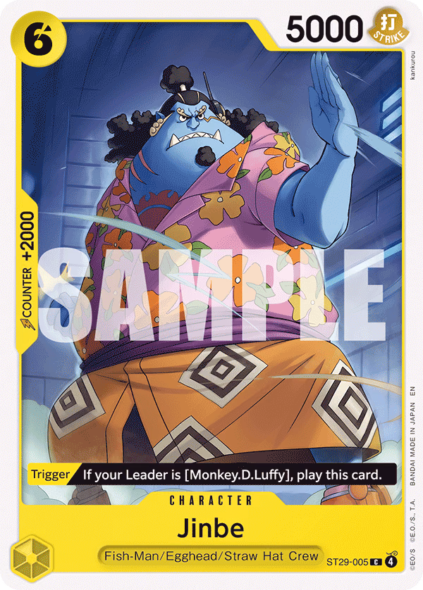 Jinbe One Piece card (ST29-005, Starter Deck 29: Egghead)