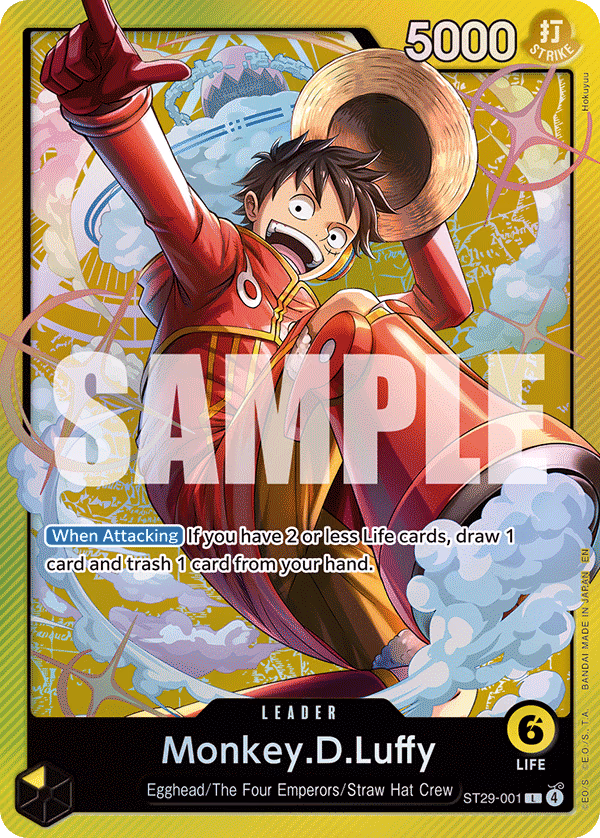 Monkey.D.Luffy One Piece card (ST29-001, Starter Deck 29: Egghead)