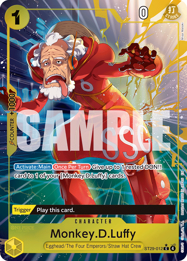 Monkey.D.Luffy (Full Art) One Piece card (ST29-012, Starter Deck 29: Egghead)