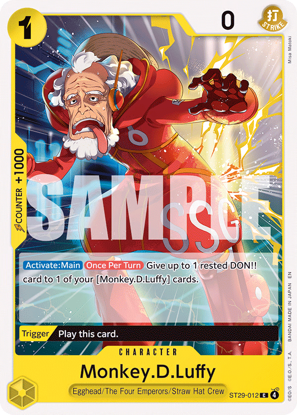 Monkey.D.Luffy One Piece card (ST29-012, Starter Deck 29: Egghead)