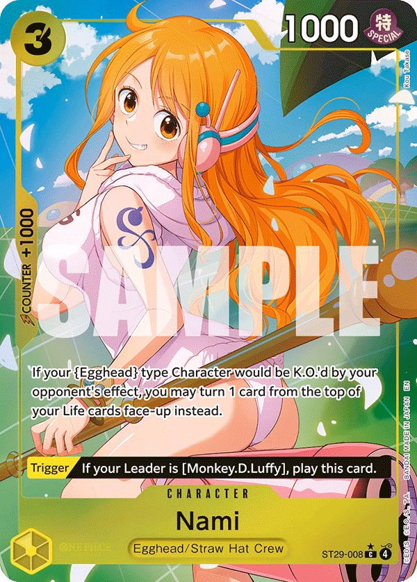 Nami (Full Art) One Piece card (ST29-008, Starter Deck 29: Egghead)