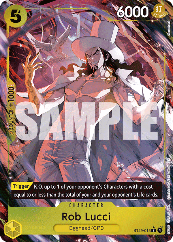 Rob Lucci (Full Art) One Piece card (ST29-013, Starter Deck 29: Egghead)