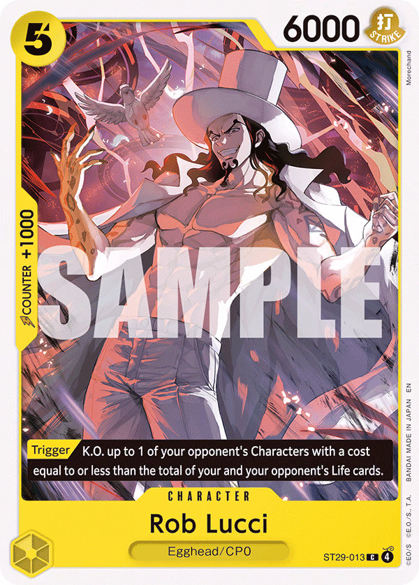 Rob Lucci One Piece card (ST29-013, Starter Deck 29: Egghead)