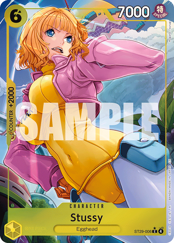 Stussy (Full Art) One Piece card (ST29-006, Starter Deck 29: Egghead)