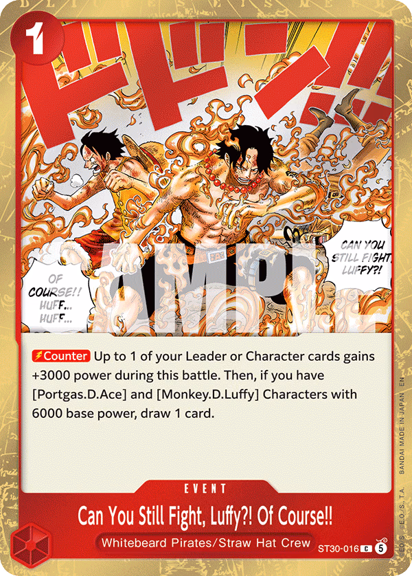 Can You Still Fight, Luffy?! Of Course!! One Piece card (ST30-016, Starter Deck EX: Luffy & Ace)