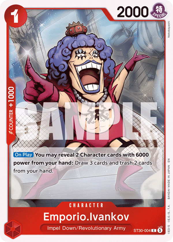 Emporio.Ivankov One Piece card (ST30-004, Starter Deck EX: Luffy & Ace)