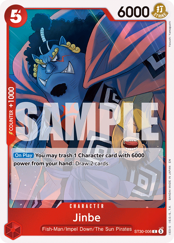 Jinbe One Piece card (ST30-006, Starter Deck EX: Luffy & Ace)