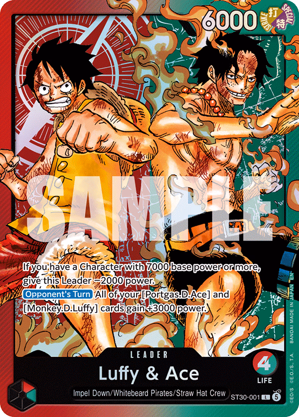 Luffy & Ace One Piece card (ST30-001, Starter Deck EX: Luffy & Ace)