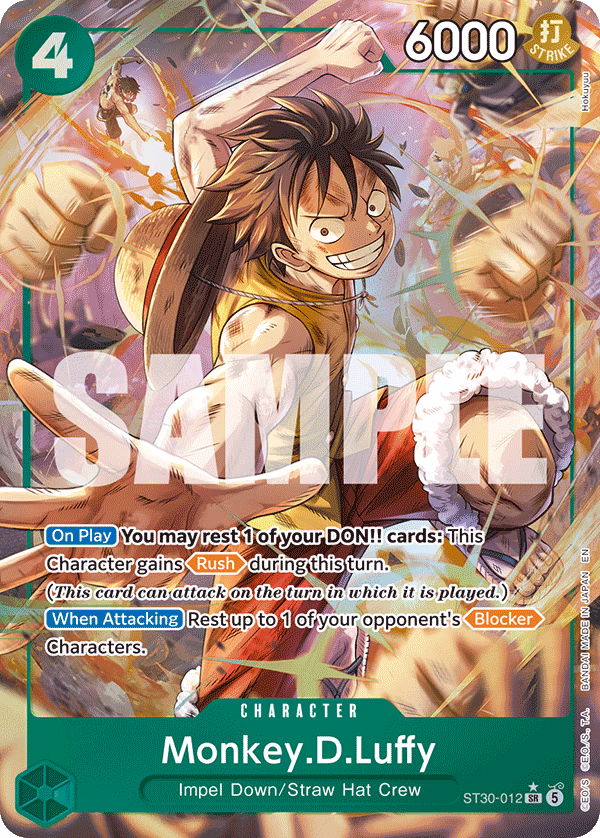 Monkey.D.Luffy (Parallel) One Piece card (ST30-012, Starter Deck EX: Luffy & Ace)