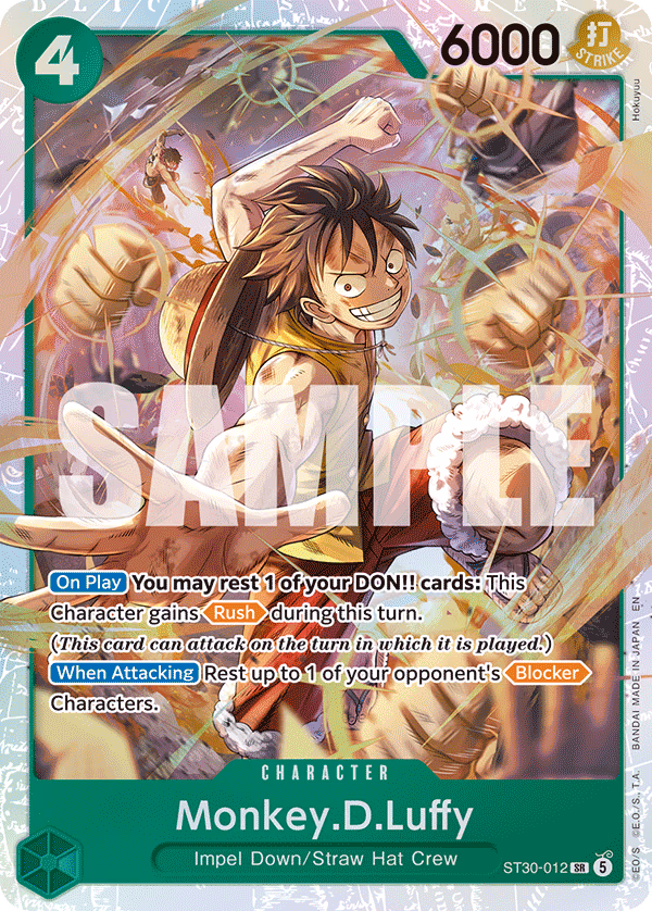 Monkey.D.Luffy One Piece card (ST30-012, Starter Deck EX: Luffy & Ace)