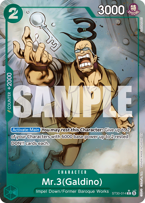 Mr.3(Galdino) (Full Art) One Piece card (ST30-014, Starter Deck EX: Luffy & Ace)