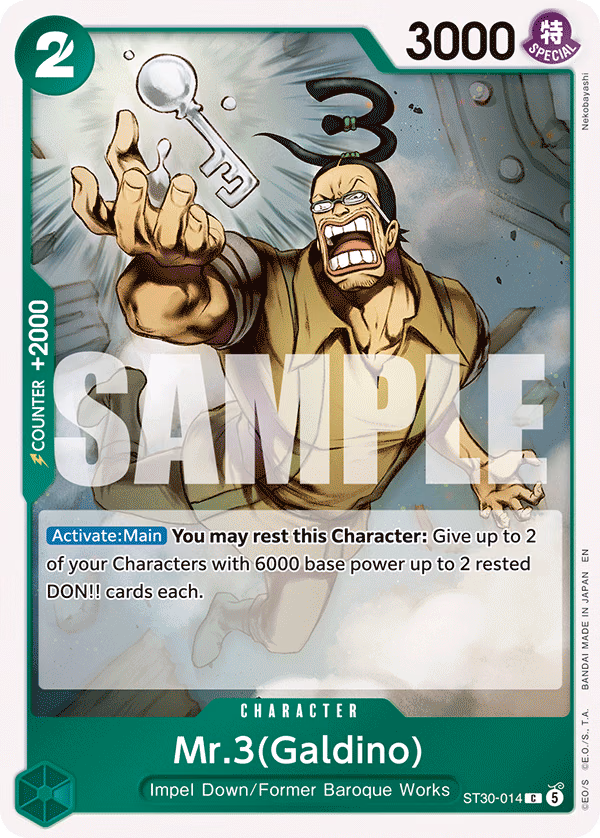 Mr.3(Galdino) One Piece card (ST30-014, Starter Deck EX: Luffy & Ace)