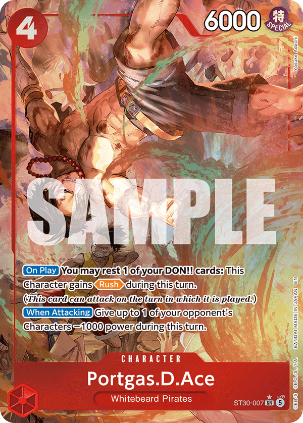 Portgas.D.Ace (Parallel) One Piece card (ST30-007, Starter Deck EX: Luffy & Ace)