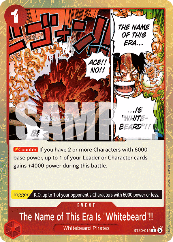 The Name of This Era Is "Whitebeard"!! (Parallel) One Piece card (ST30-015, Starter Deck EX: Luffy & Ace)