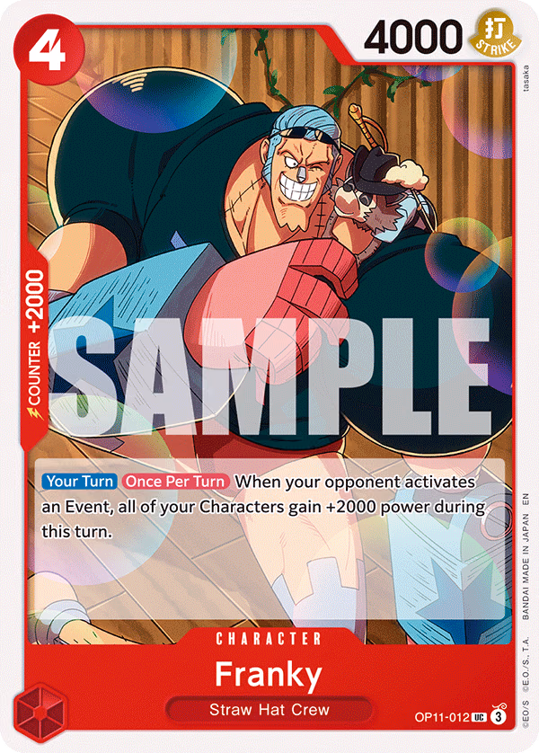 Franky (Reprint) One Piece card (OP11-012, Starter Deck 31: RED Monkey.D.Luffy)