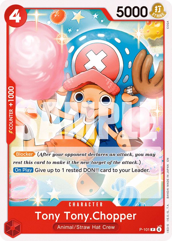 Tony Tony.Chopper (Reprint) One Piece card (P-101, Starter Deck 31: RED Monkey.D.Luffy)