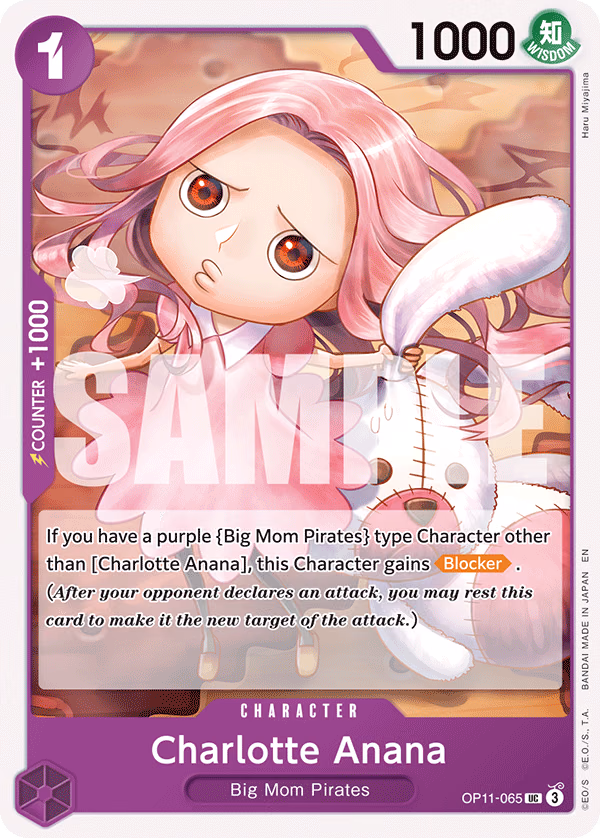 Charlotte Anana (Reprint) One Piece card (OP11-065, Starter Deck 34: PURPLE Charlotte Katakuri)