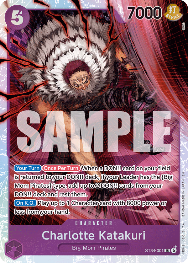 Charlotte Katakuri One Piece card (ST34-001, Starter Deck 34: PURPLE Charlotte Katakuri)