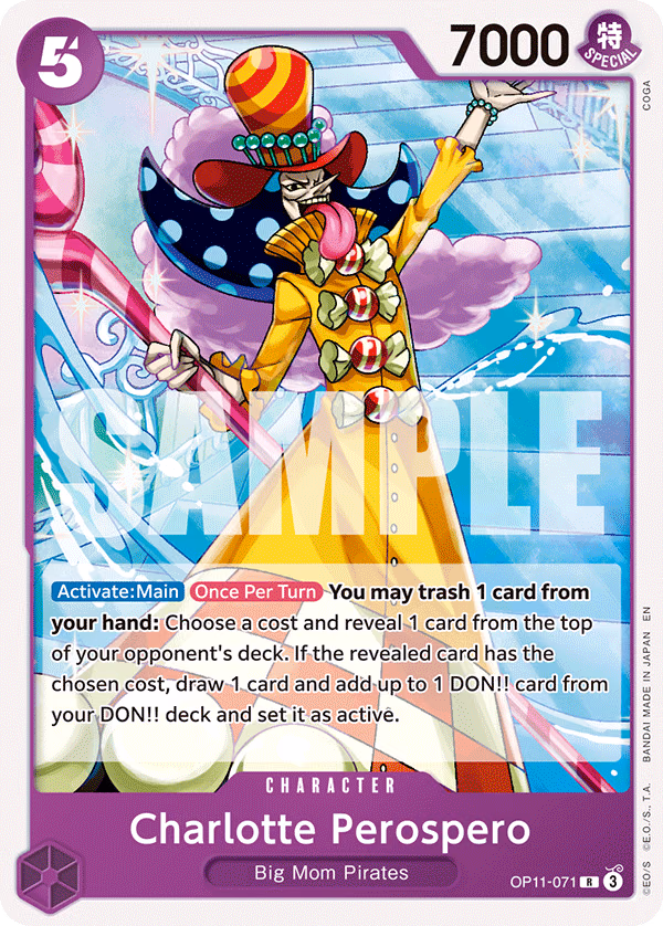 Charlotte Perospero (Reprint) One Piece card (OP11-071, Starter Deck 34: PURPLE Charlotte Katakuri)