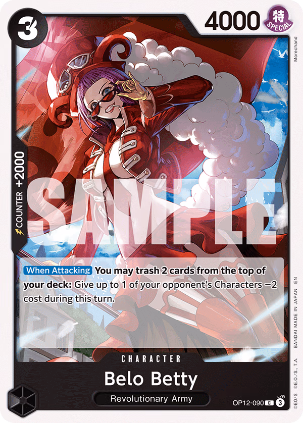 Belo Betty (Reprint) One Piece card (OP12-090, Starter Deck 35: RED/BLACK Sabo)