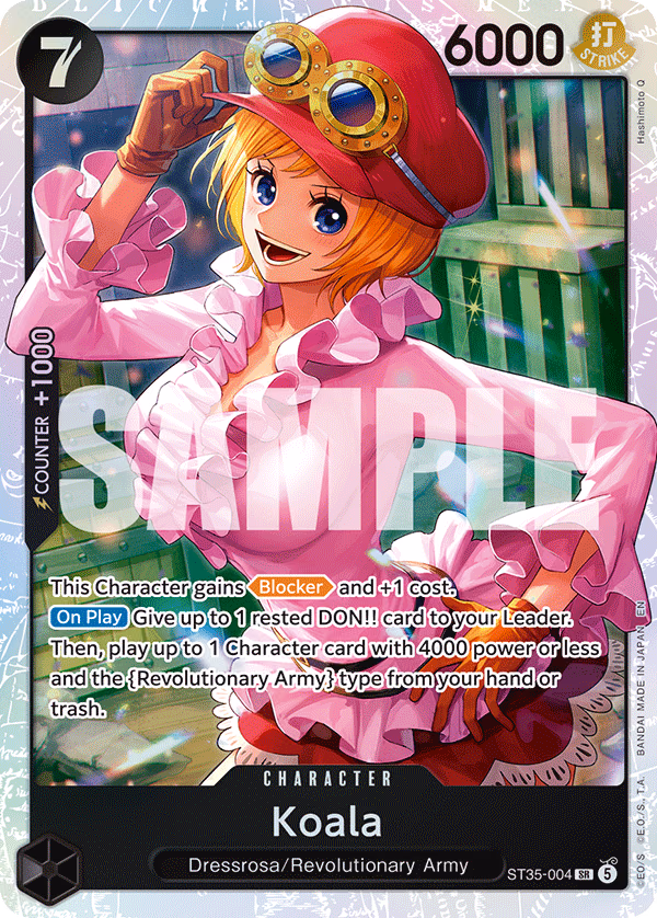 Koala One Piece card (ST35-004, Starter Deck 35: RED/BLACK Sabo)